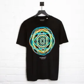 045 Disco Psychedelia Front Print - Tshirt - Black