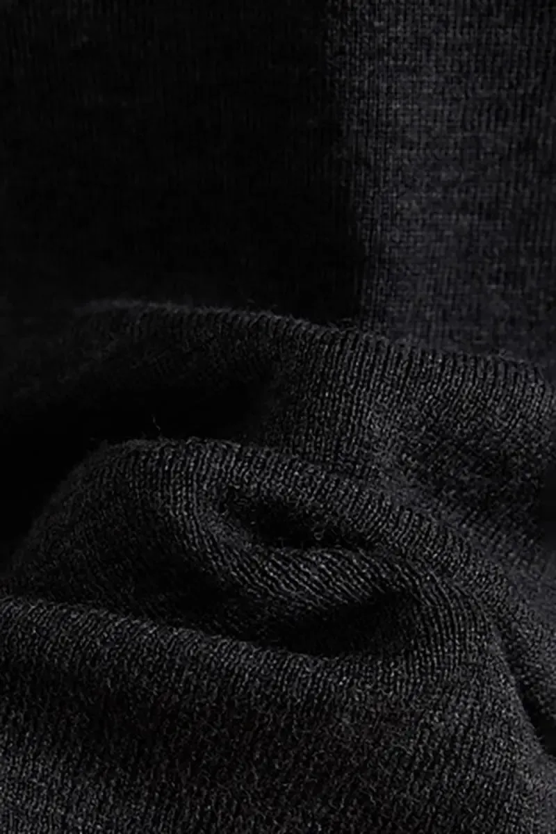 100 Merino Wool Seamless Knit Mock Neck Sweater