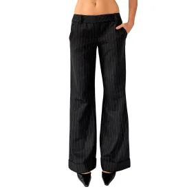 2000s Wool Pinstripe Trousers (XS/S)