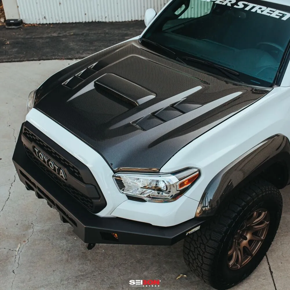 2016-2023 Toyota Tacoma TS-Style Carbon Fiber Hood