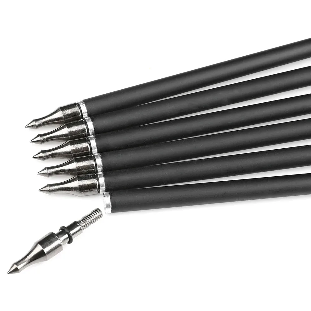 6/12pcs 31.6" Archery Carbon Arrow Spine 500 Mix Carbon Shaft