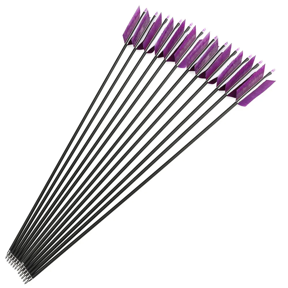 6/12pcs 31.6" Archery Carbon Arrow Spine 500 Mix Carbon Shaft
