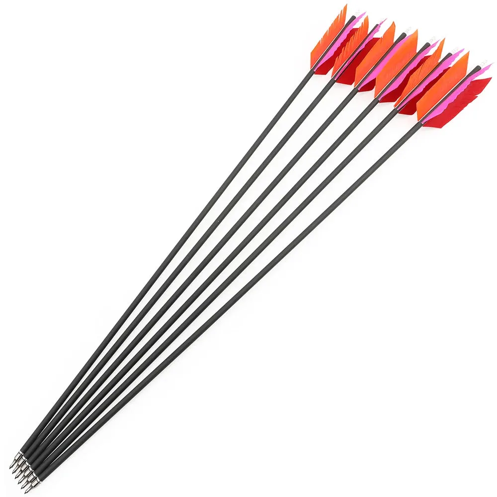6/12pcs 31.6" Archery Carbon Arrow Spine 500 Mix Carbon Shaft
