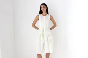 80s Italian Cotton Drop Waist Summer Smock