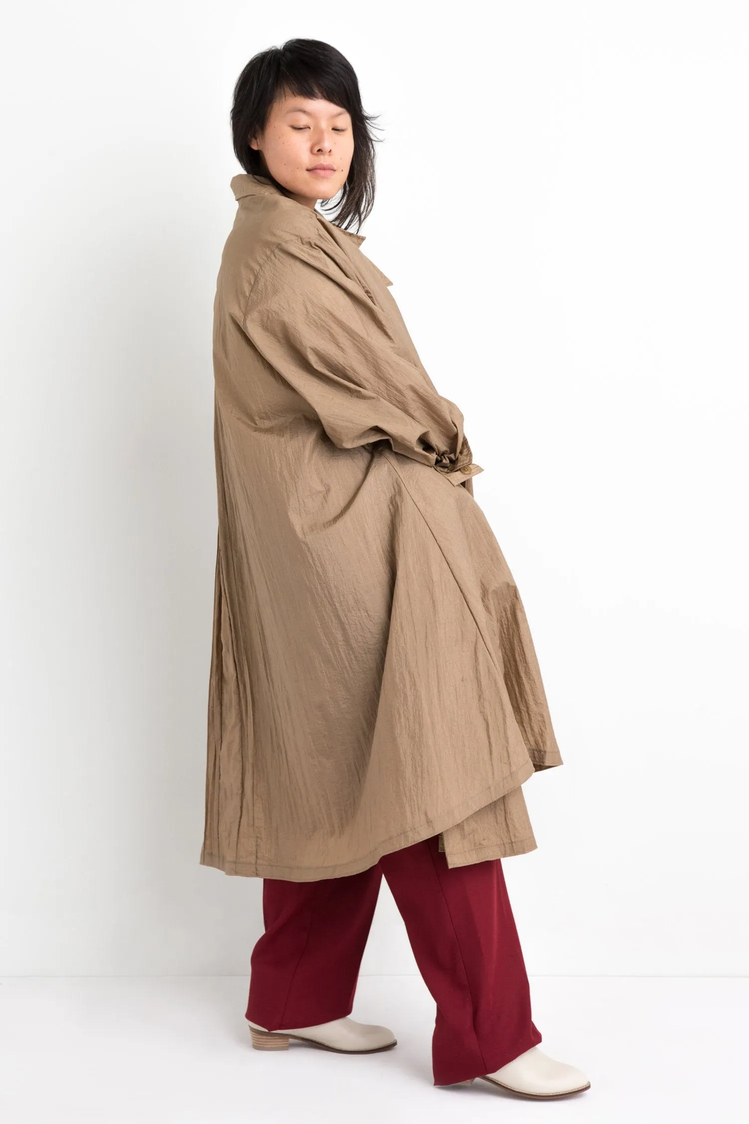 80s Tan Avant Garde Tent Coat