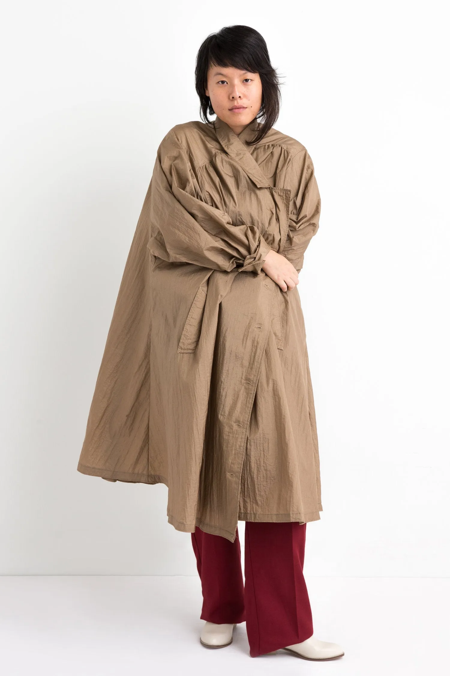 80s Tan Avant Garde Tent Coat