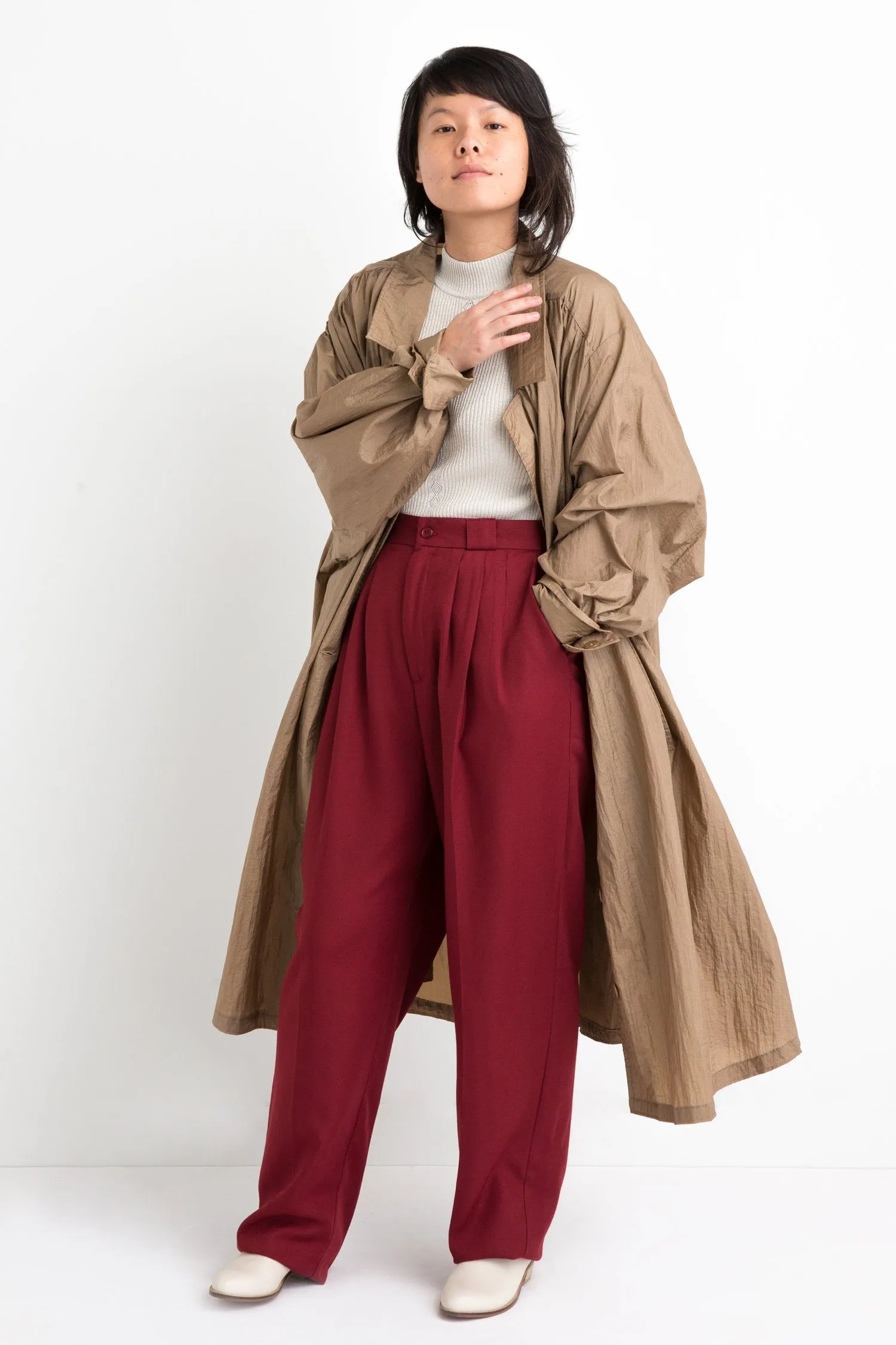80s Tan Avant Garde Tent Coat