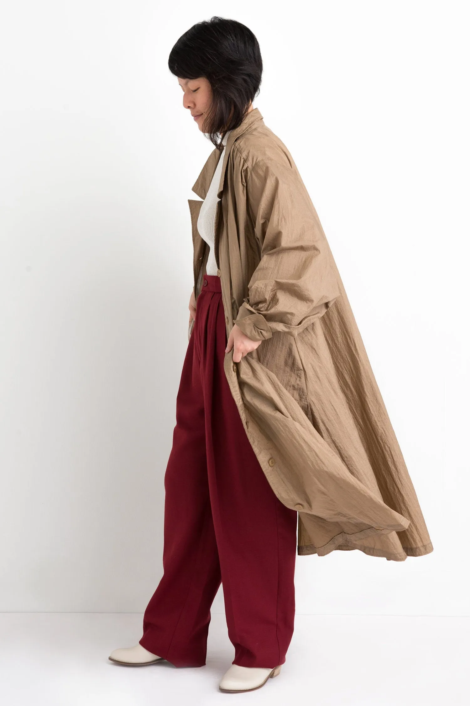 80s Tan Avant Garde Tent Coat