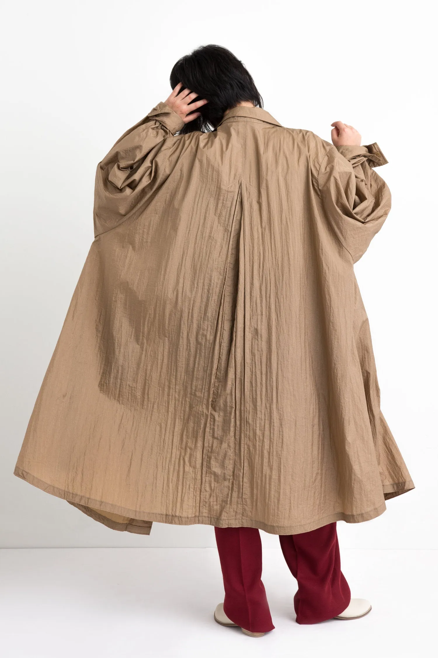 80s Tan Avant Garde Tent Coat