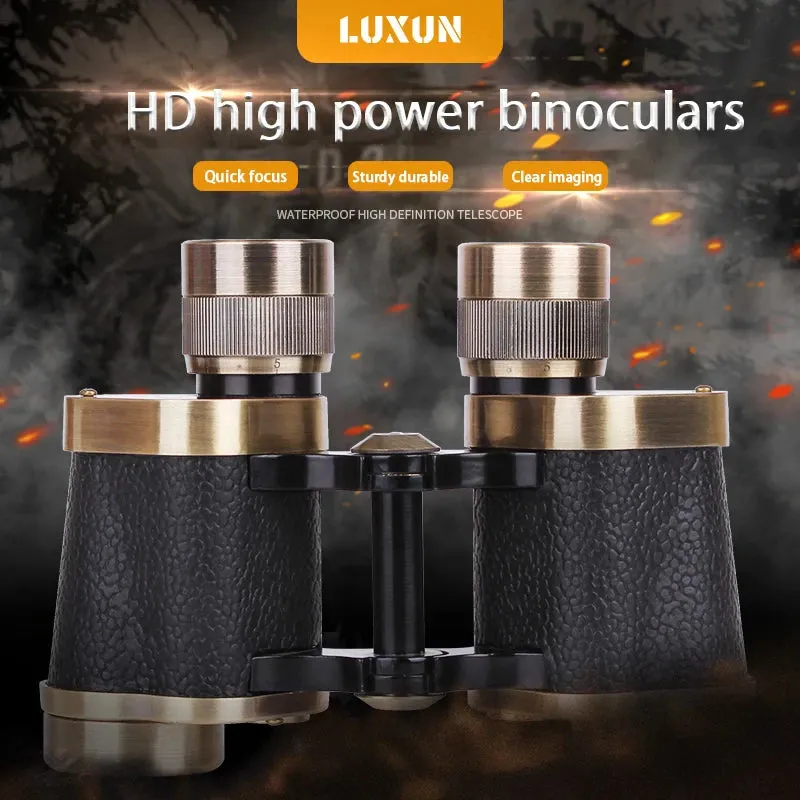 8X30 Military Binoculars HD High Power Low Light Night Vision FMC Broadband Coating BAK4 Prism Pure Copper Powerful Binoculars
