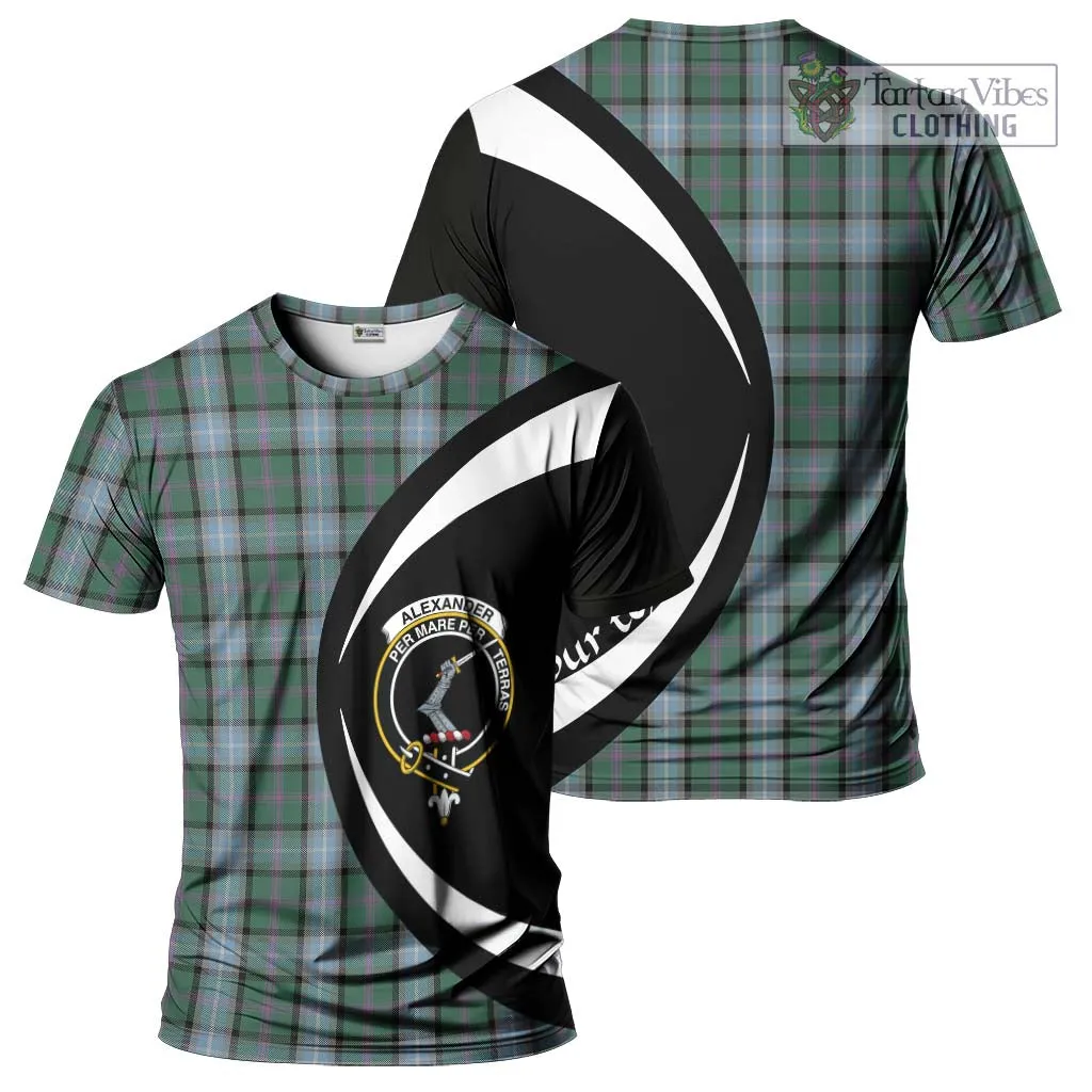 Alexander of Menstry Hunting Tartan T-Shirt with Family Crest Circle Style