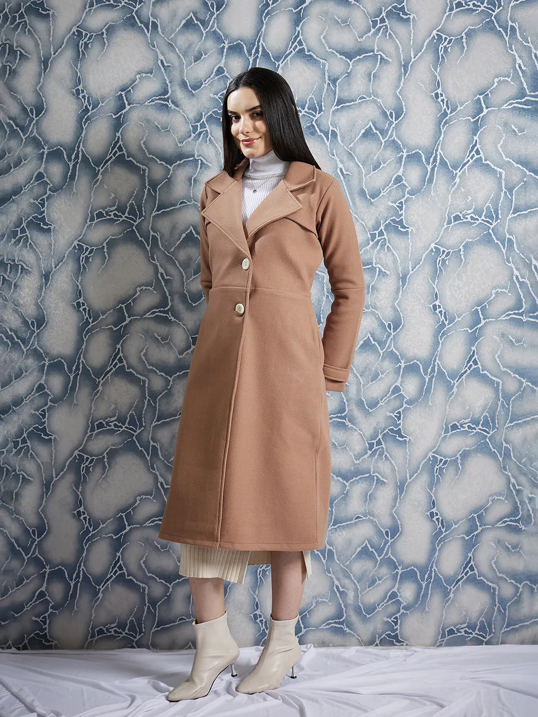 Athena Single Breasted Woollen Trench Coat