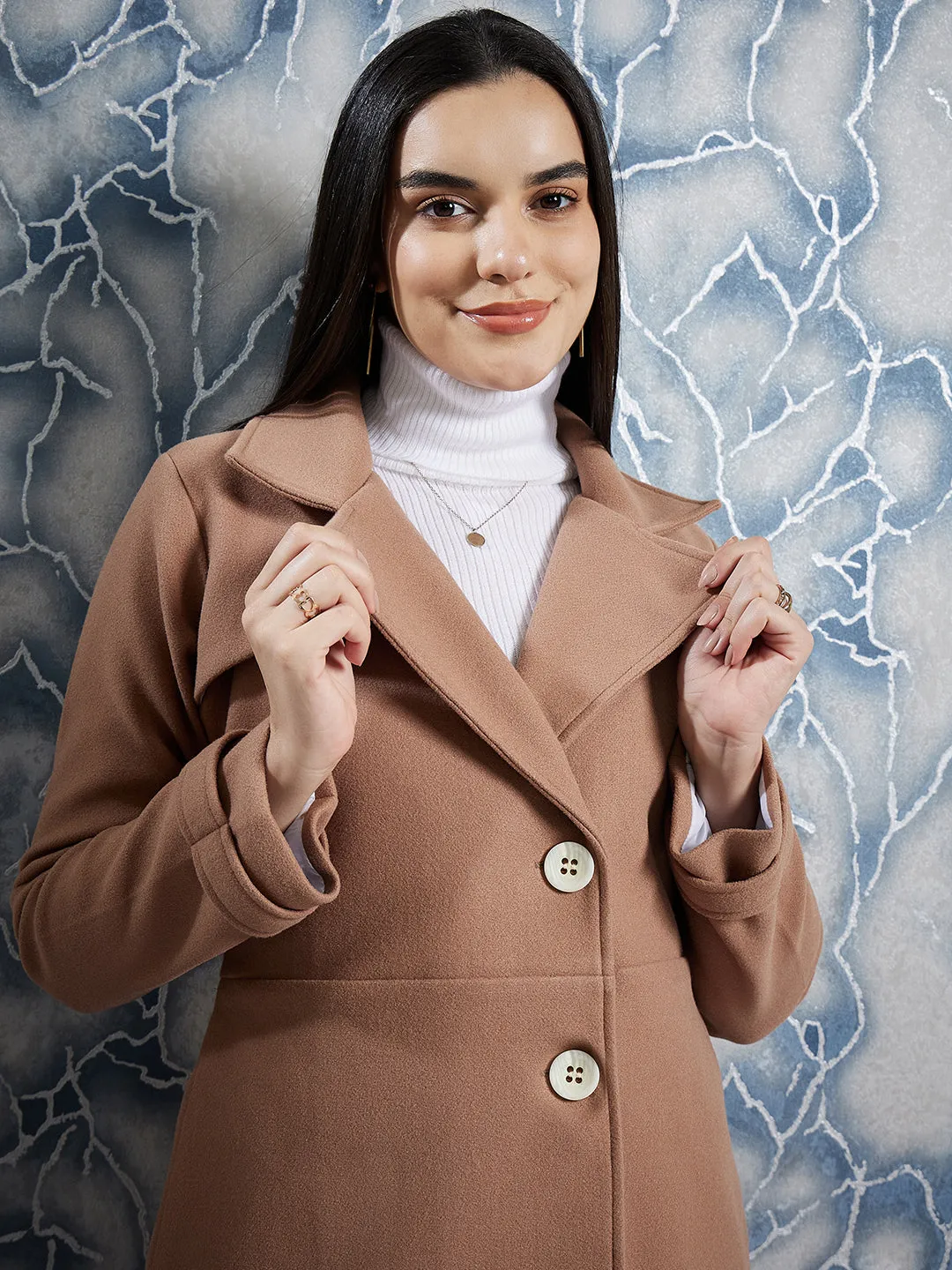 Athena Single Breasted Woollen Trench Coat