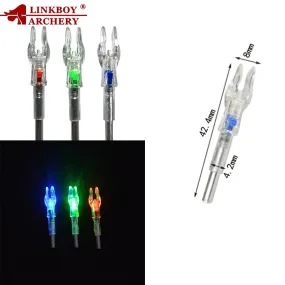 Automatically Luminous Lighted LED Glowing Arrow Nock Tail Fit 4.2mm