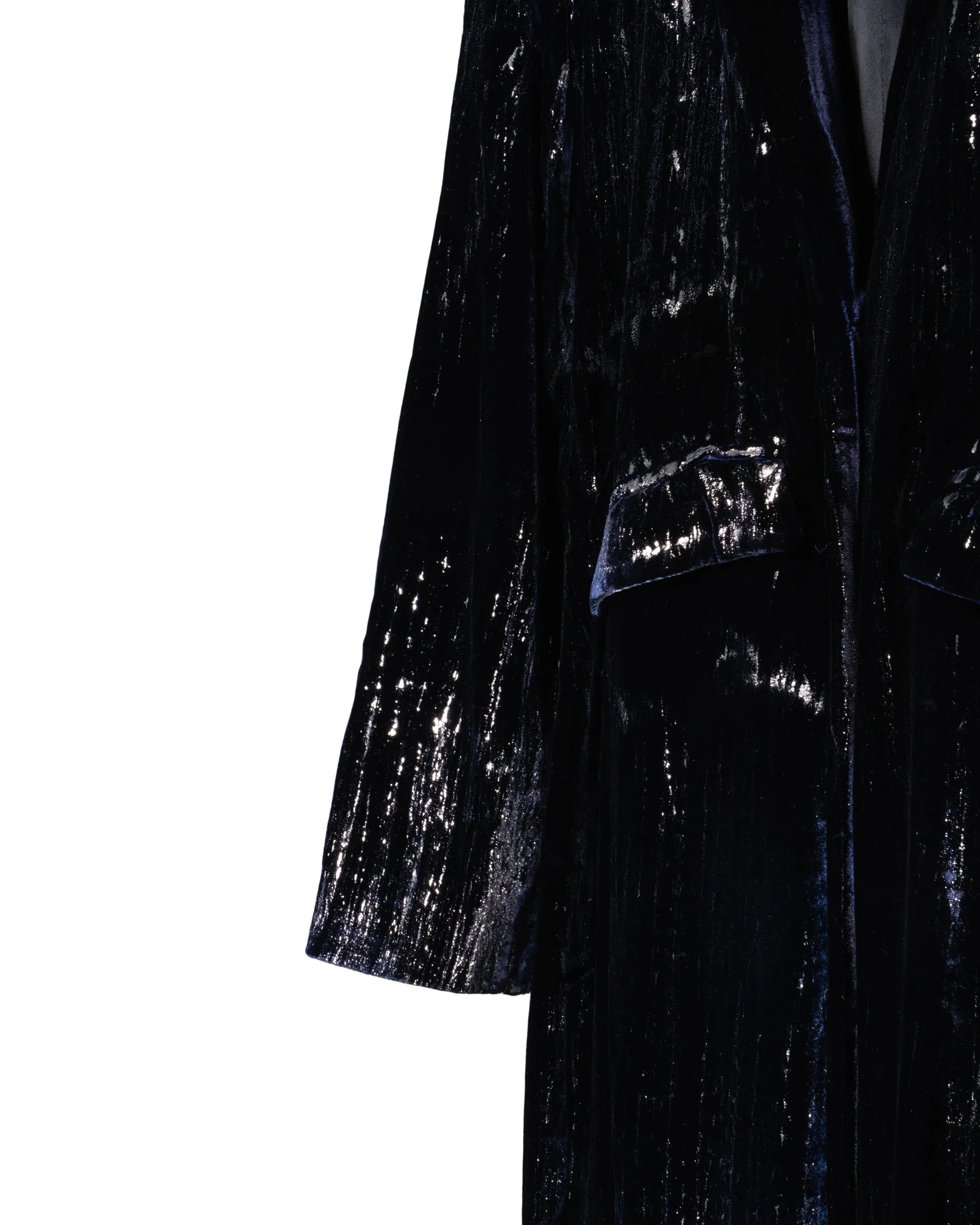 AVANT TOI | STRETCH VELVET LONG COAT WIT LAMINATION