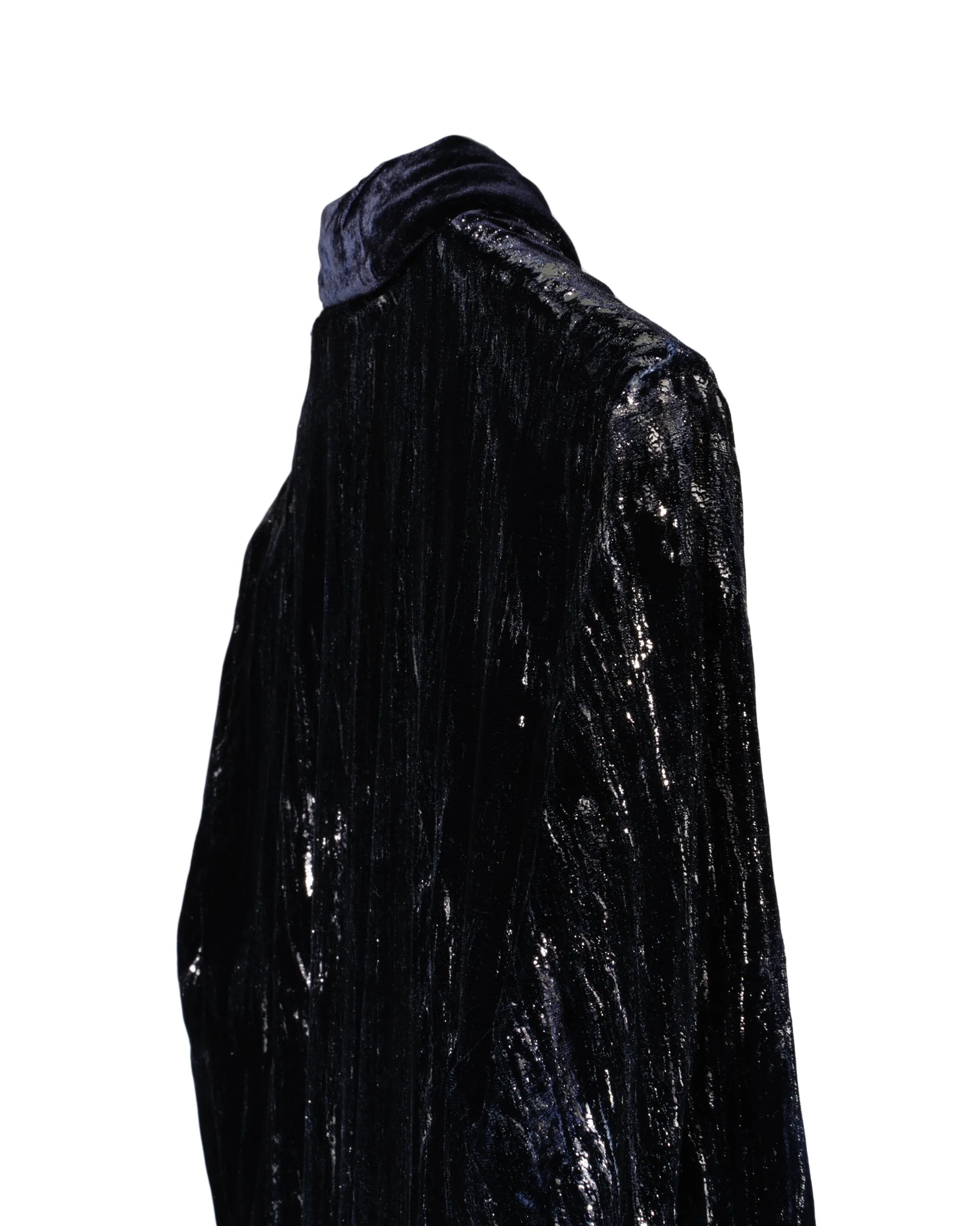AVANT TOI | STRETCH VELVET LONG COAT WIT LAMINATION