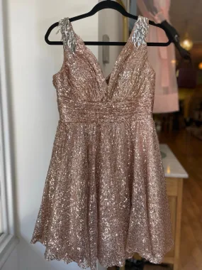 Babydoll dress - Gold Sparkle