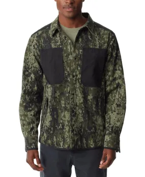 BASS OUTDOOR Men's Full Zip Shirt Jacket Shacket Coat Jacket Green Camo Large