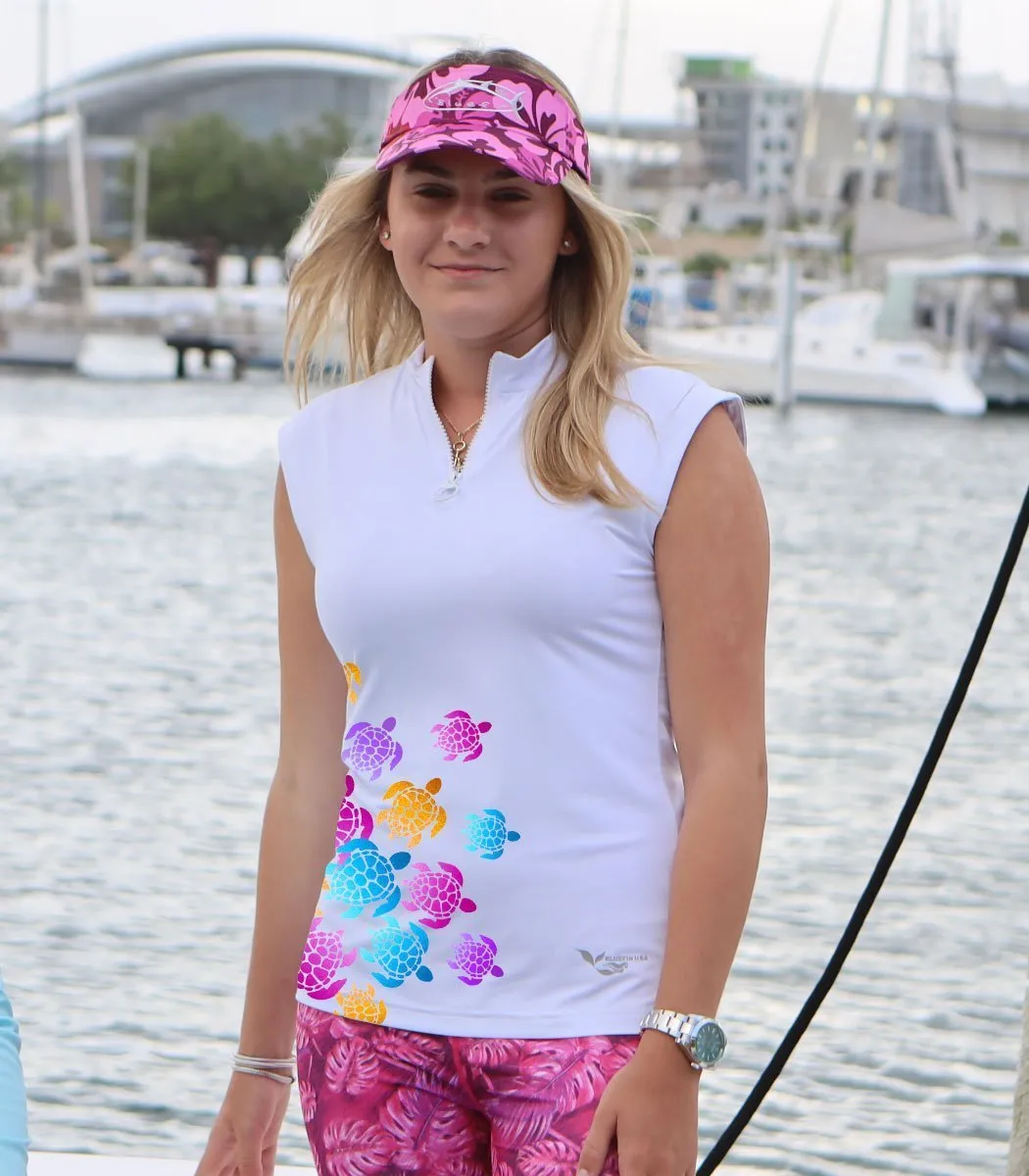 BLUEFIN LADIES MULTI TURTLES ZIPPER TANK