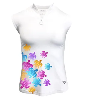 BLUEFIN LADIES MULTI TURTLES ZIPPER TANK
