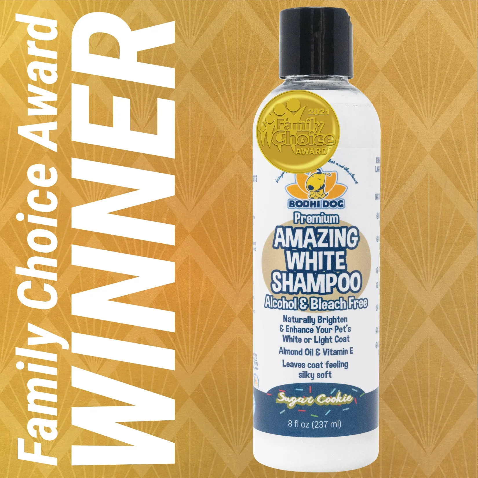 Bodhi Dog Amazing White Shampoo | Whitening Shampoo for Dogs | White Dog Shampoo | Brightens White & Light Coats | Natural Ingredients | Professional Quality | Made in USA