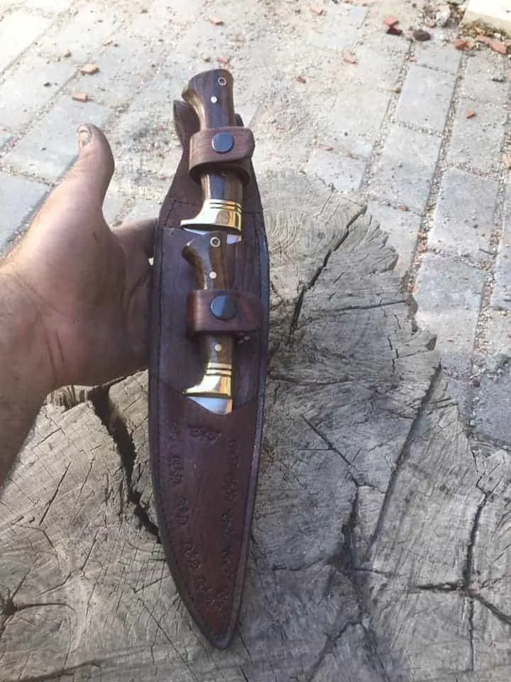 Bushcraft Hunting Double Set Knive