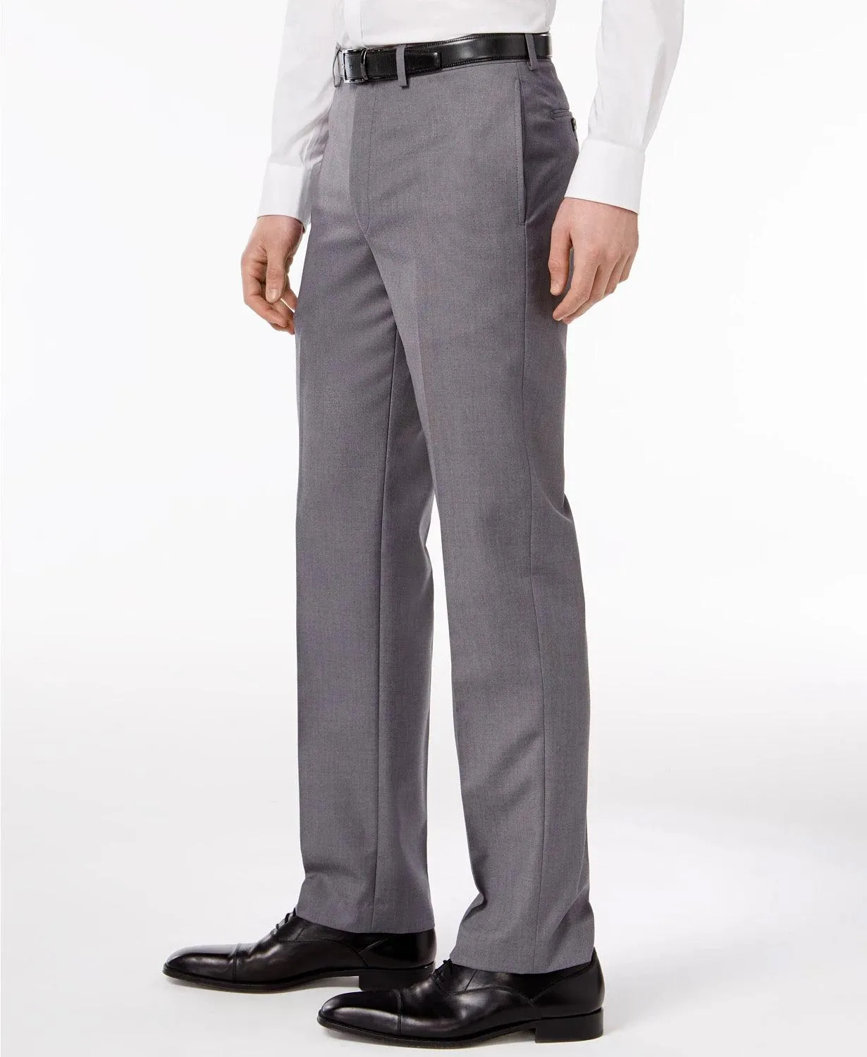 Calvin Klein Mens Slim fit Dress Pants 29 / 30 Grey Solid Stretch