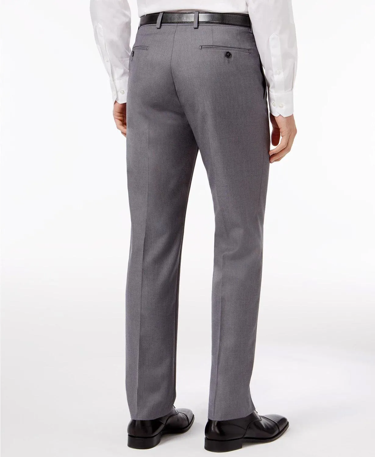 Calvin Klein Mens Slim fit Dress Pants 29 / 30 Grey Solid Stretch