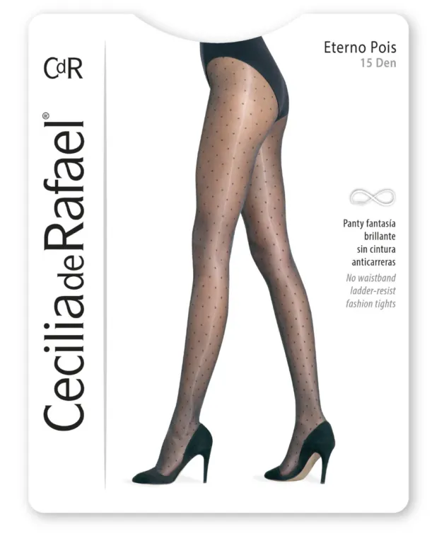 Cecilia de Rafael Eterno Pois 15 Den–Shiny Polka Dot Pantyhose