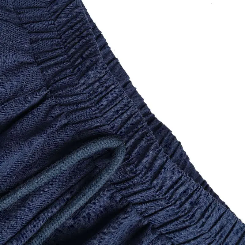 Celmia Women Vintage Wide Leg Pants Summer Palazzo Fashion Long Trousers Casual Elastic Waist Solid Thin Party Pantalones