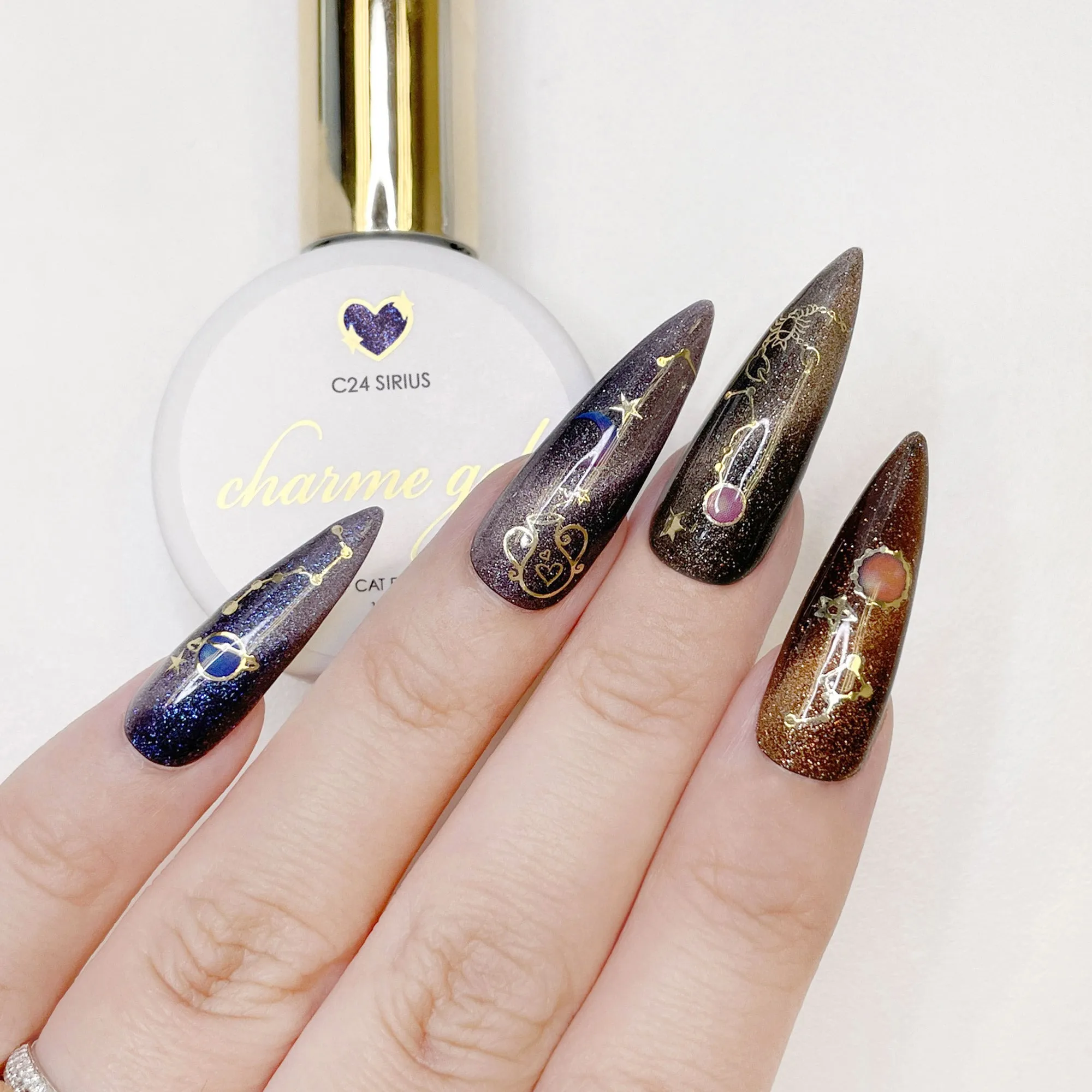 Charme Gel Extension Tips / Stiletto / Long / Clear