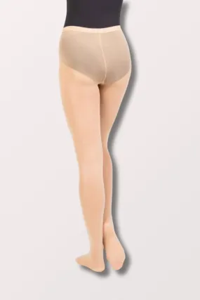 Children's TotalSTRETCH Footed Dance Tights (Elastic Waistband) - Jazzy Tan