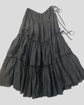 CLEMENTINE SKIRT - Black Luxe Linen - Best Seller