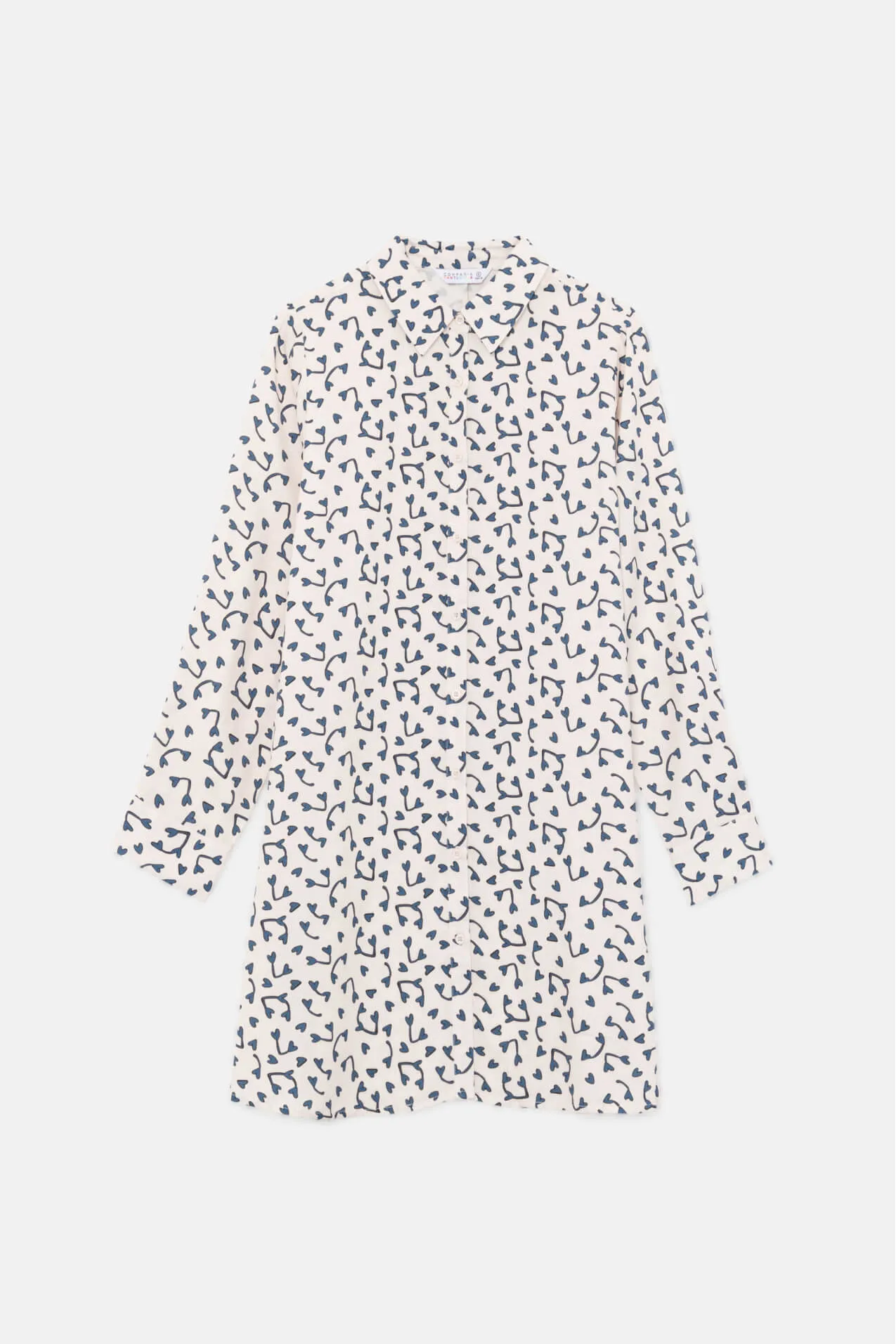 Compania Fantastica Heart Print Short shirt dress