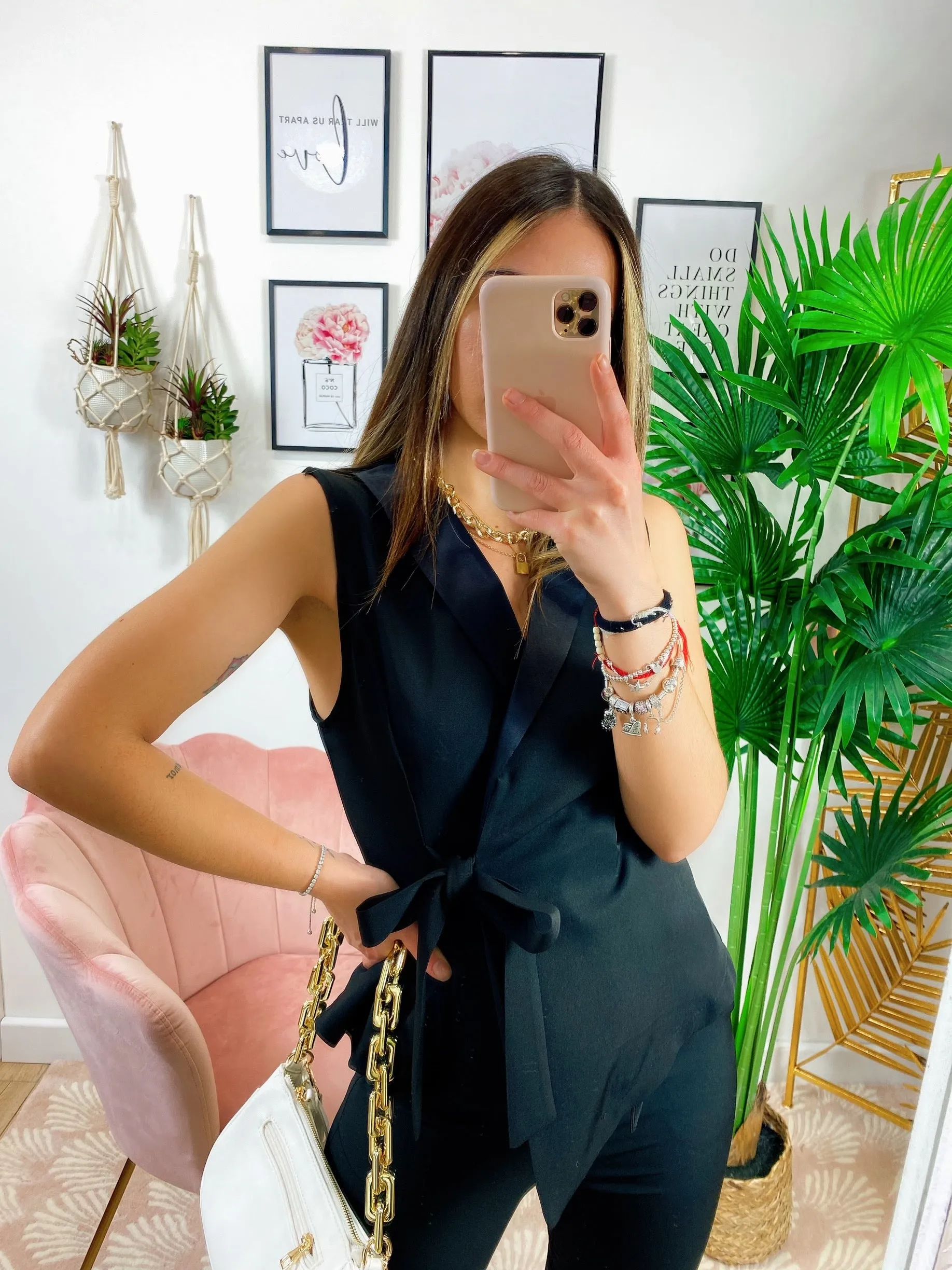 Completo pantalone e Gilet con fiocco