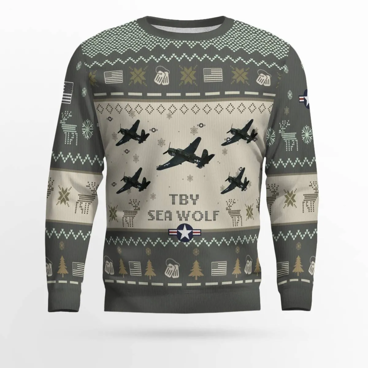 Consolidated TBY Sea Wolf Aircraft Ugly Sweater, Ugly Sweater Christmas Shirt for Men Dad Veteran