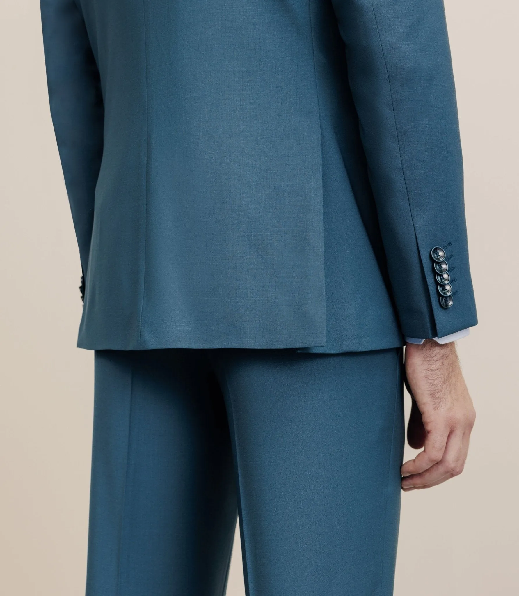 Costume 3 pièces bleu-vert