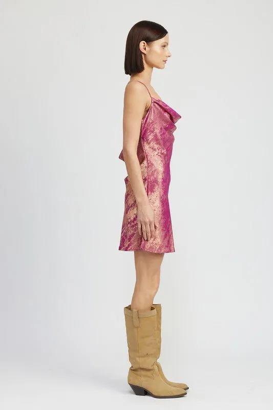 Cowl Neck Mini Dress