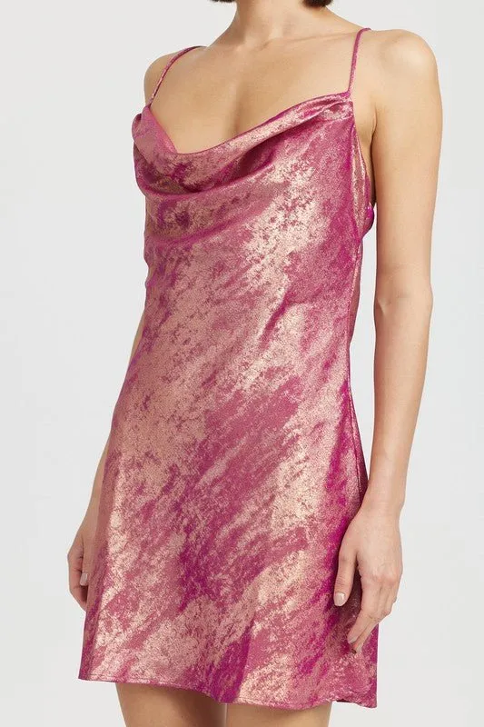 Cowl Neck Mini Dress