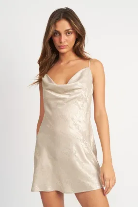 Cowl Neck Mini Dress