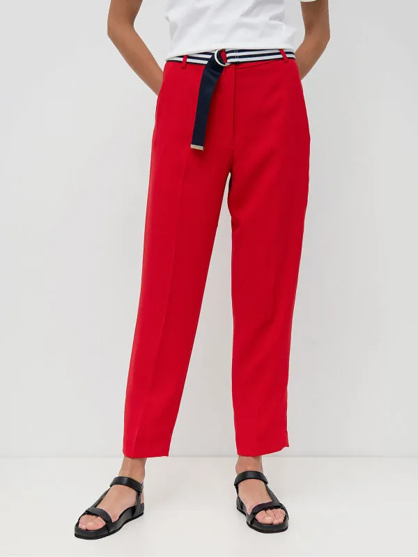 Crepe Belted Tapered