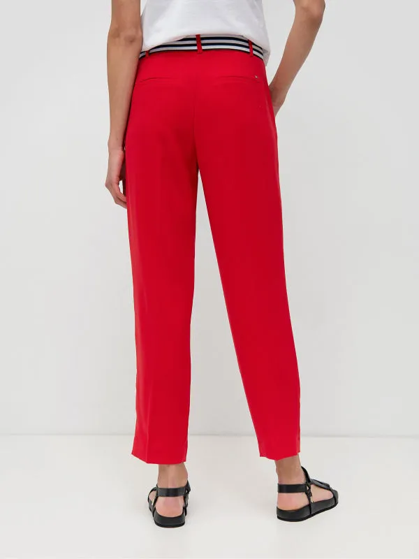 Crepe Belted Tapered