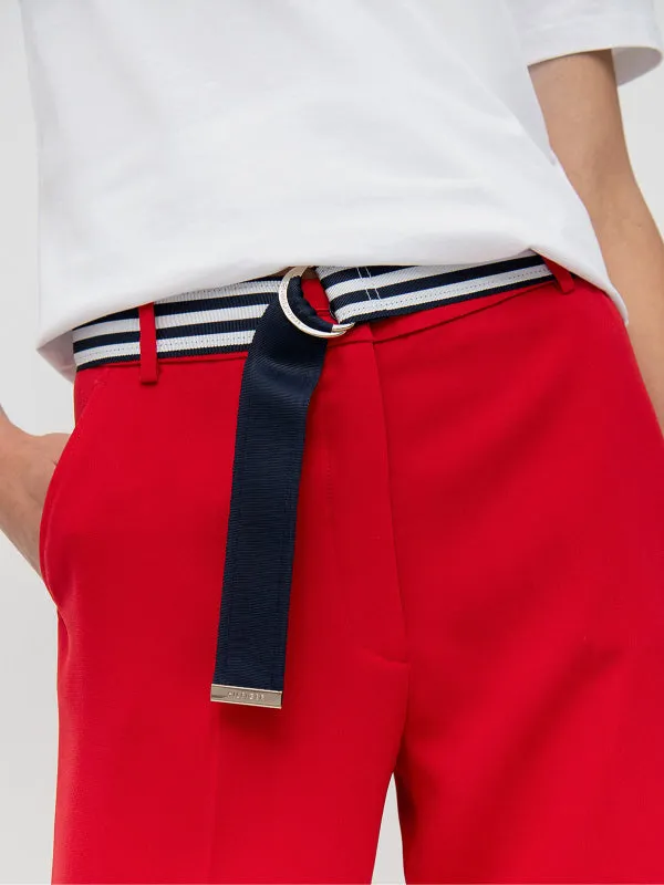 Crepe Belted Tapered