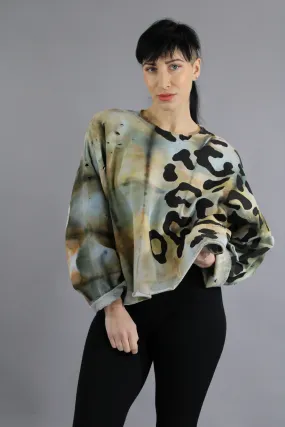 Crop Sweat Leopard