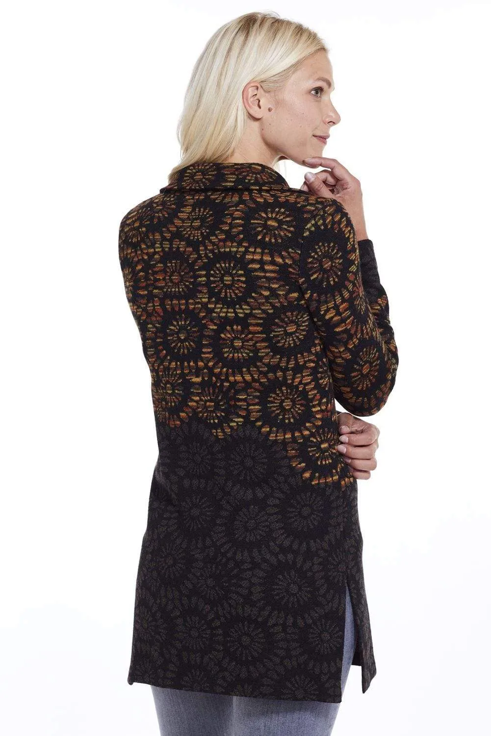 Daisies Baby Alpaca Sweater Coat for Women