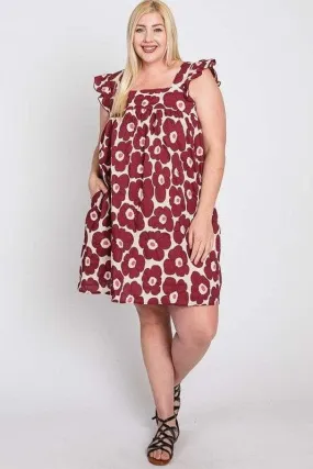 Daisy Print Baby Doll Dress