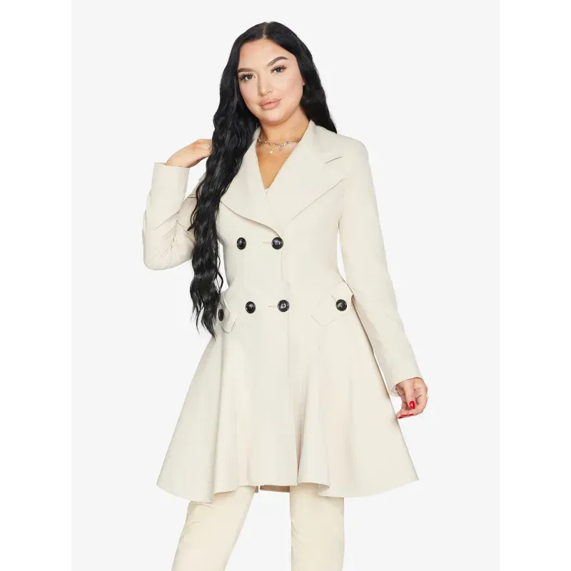 Double Breasted Skater Coat
