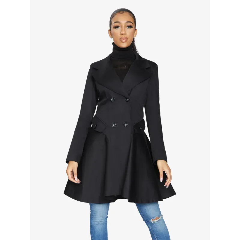 Double Breasted Skater Coat