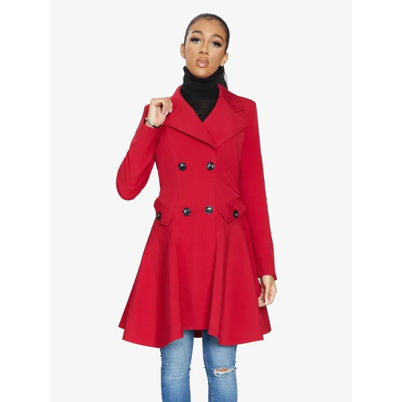 Double Breasted Skater Coat
