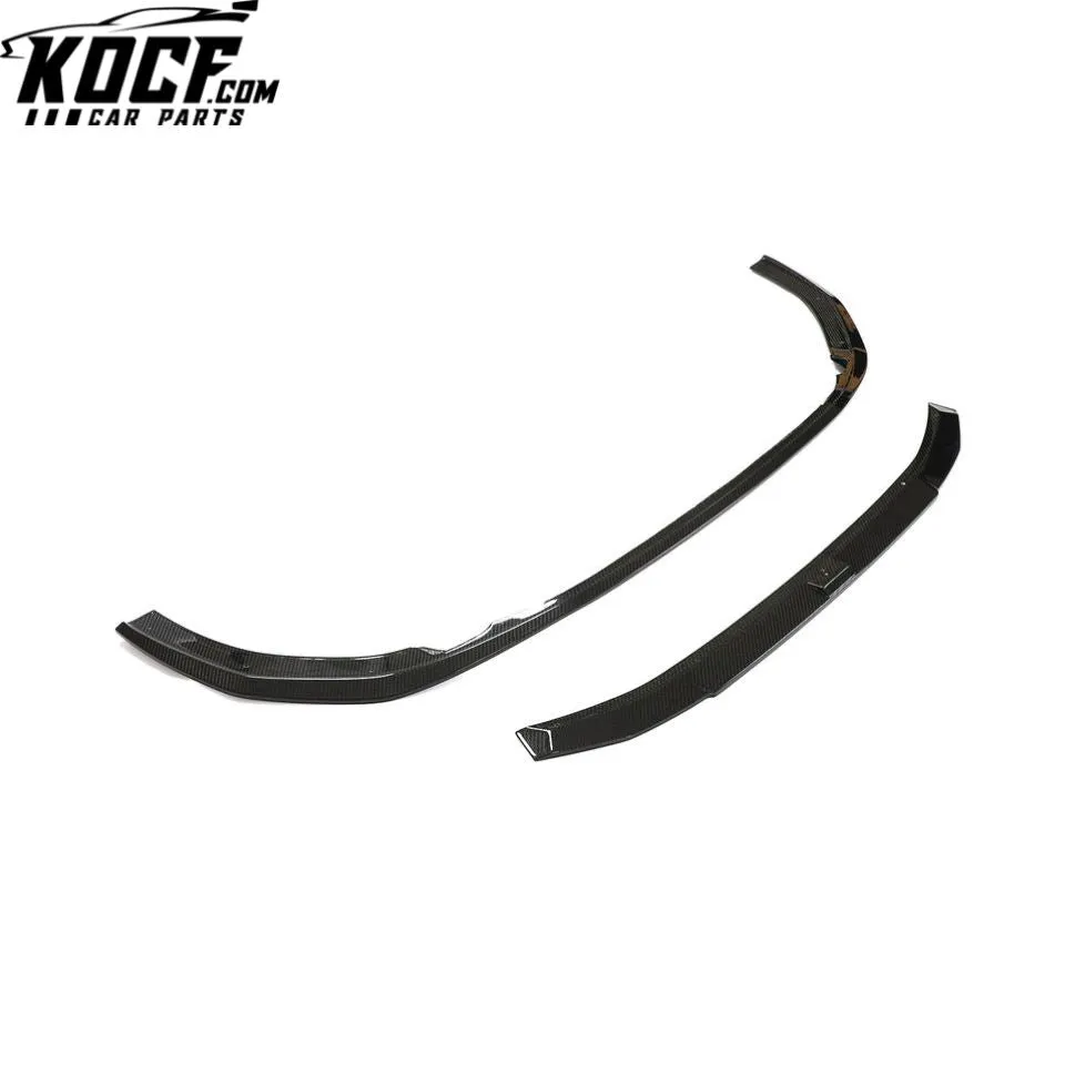 Dry Carbon Fiber RS4 Front Bumper Lip for Audi RS4 B9 A4 Avant 4-Door 2020 2021